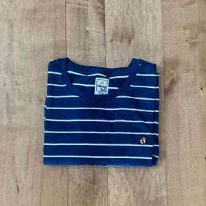 Hang Ten Navy Blue Tee with White Stripes